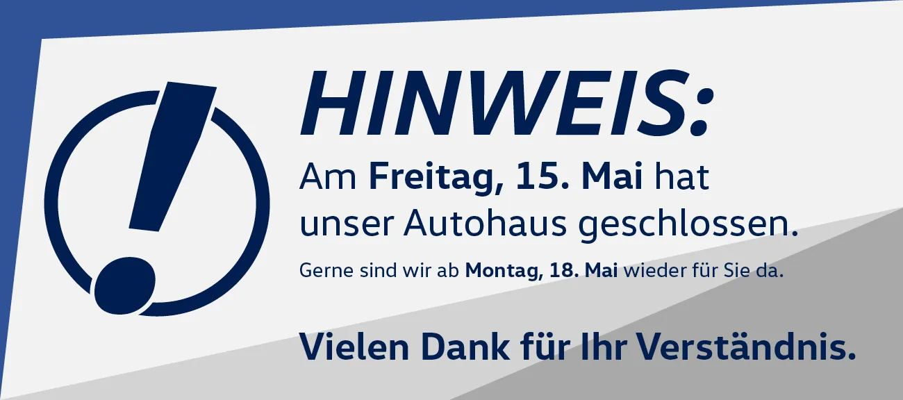 15 Mai Geschlossen