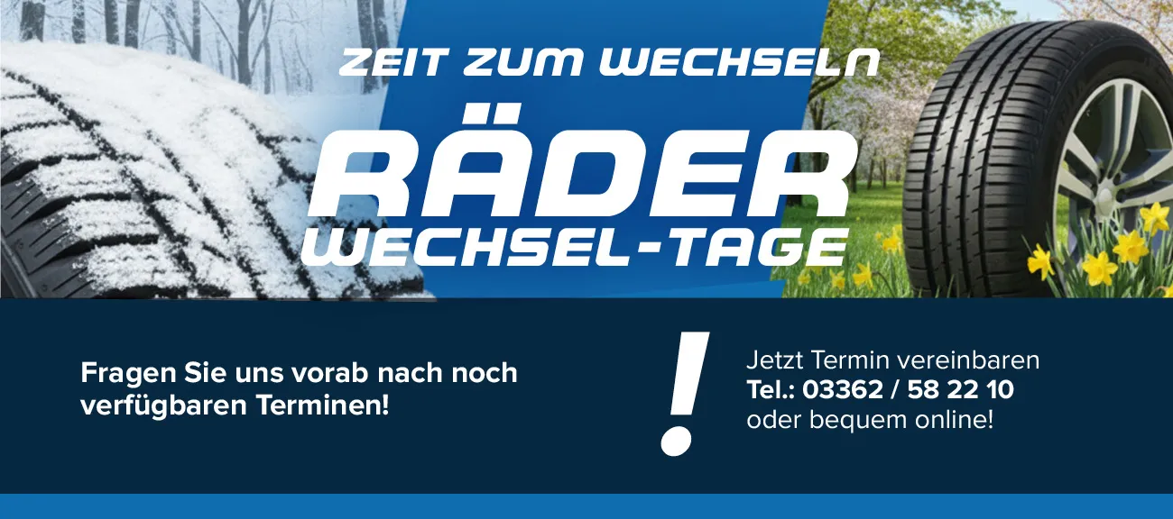Räderwechseltage Frühjahr 2026